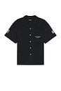 view 2 of 3 Old Pick Up Truck Short Sleeve Work Shirt in Black