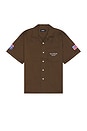 view 2 of 3 Old Pick Up Truck Short Sleeve Work Shirt in Brown