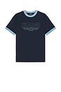 view 1 of 3 Store Address Ringer Tee in Navy