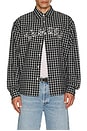 view 4 of 5 Patch Logo Plaid Shirt in Black