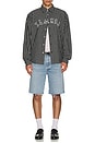view 5 of 5 Patch Logo Plaid Shirt in Black
