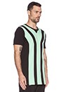 view 2 of 3 T-SHIRT MANCHES COURTES SS STRIPE in Blk Light Flash GreenS15