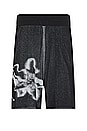 view 1 of 5 Gfx Knit Shorts in Black & White