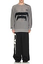 view 4 of 4 Gfx Knit Crew in Ch Solid Grey