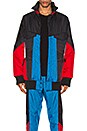 view 1 of 6 BLOUSON COLOR BLOCK SHELL PADDED TRACK in Black & Dassler Blue & Archive Grey & Yohji Red