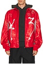 view 1 of 5 Gfx Leather Jacket in Red