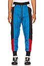 view 1 of 5 PANTALON FORME JOGGING COLOR BLOCK SHELL in Black & Dassler Blue & Archive Grey & Yohji Red
