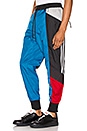 view 3 of 5 PANTALON FORME JOGGING COLOR BLOCK SHELL in Black & Dassler Blue & Archive Grey & Yohji Red