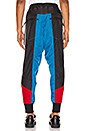 view 4 of 5 PANTALON FORME JOGGING COLOR BLOCK SHELL in Black & Dassler Blue & Archive Grey & Yohji Red