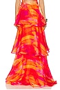 view 1 of 6 Faari Aquarelle Orange Skirt in Orange & Purple