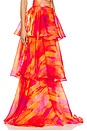 view 2 of 6 Faari Aquarelle Orange Skirt in Orange & Purple