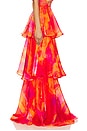view 3 of 6 Faari Aquarelle Orange Skirt in Orange & Purple