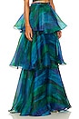 view 2 of 4 Faari Maxi Skirt in Aquarelle Green Print