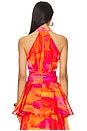 view 3 of 5 Faari Aquarelle Orange Top in Orange & Purple
