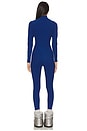 view 3 of 4 Thermal Longsleeve Ski Onesie in Blue & White