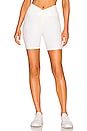 view 1 of 4 V Waist Biker Short in White