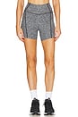 view 1 of 4 Stretch Lindsey Biker Short in Heathered Grey