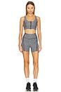view 4 of 4 Stretch Lindsey Biker Short in Heathered Grey