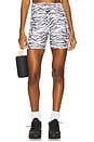 view 1 of 6 Tiger Short in White & Black
