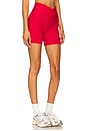 view 2 of 6 Ribbed V Waist Biker Short in Cherry