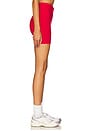 view 3 of 6 Ribbed V Waist Biker Short in Cherry