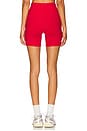view 4 of 6 Ribbed V Waist Biker Short in Cherry