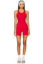 view 5 of 6 Ribbed V Waist Biker Short in Cherry