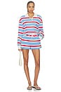 view 5 of 6 SHORT MAILLE JERSEY STRIPED COTTON JERSEY SHORTS in Blue, Red, & White