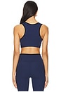 view 3 of 4 Ribbed Two Tone Gym Bra in Navy & Black