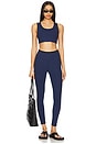 view 4 of 4 Ribbed Two Tone Gym Bra in Navy & Black