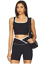 view 1 of 4 Ribbed Diana Sports Bra in Black & White