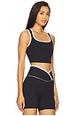 view 2 of 4 Ribbed Diana Sports Bra in Black & White