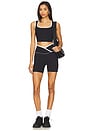 view 4 of 4 Ribbed Diana Sports Bra in Black & White
