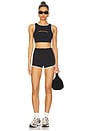 view 4 of 4 Two Tone Cut Out Sports Bra in Black & White