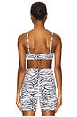 view 3 of 4 Tiger Monica Sports Bra in White & Black