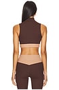 view 3 of 4 Ribbed Contrast Bodhi Sports Bra in Dark Oak & Taupe