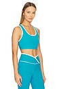 view 2 of 4 Ribbed Gym Bra 2.0 in Aqua & White