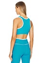 view 3 of 4 Ribbed Gym Bra 2.0 in Aqua & White