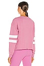 view 3 of 4 СВИТШОТ VARSITY in True Pink & White Stripe