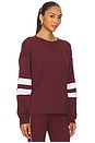 view 2 of 4 Varsity Sweatshirt in Burgundy & Cream