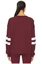 view 3 of 4 Varsity Sweatshirt in Burgundy & Cream