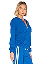 view 2 of 4 Pull Over Zip Up Hoodie in D Blue