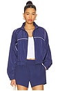 view 1 of 5 Tennis Windbreaker in Navy & White