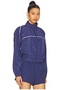 view 3 of 5 Tennis Windbreaker in Navy & White