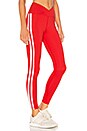view 2 of 4 Racer High Rise Legging in Red & White