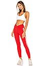 view 4 of 4 Racer High Rise Legging in Red & White