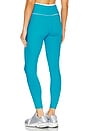 view 3 of 4 Ribbed Two Tone Veronica Legging in Aqua & White