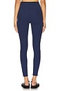 view 4 of 6 Ribbed Track Legging in Navy & Black