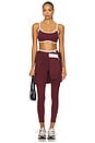 view 6 of 7 Sport Sprint Legging in Burgandy & Cream
