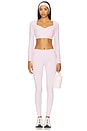 view 5 of 6 Ballet Fold Over Legging in Plie Pink